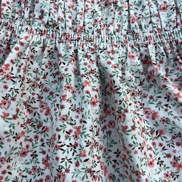 Love Notes Pink and Blue Puff Sleeve Smocked Blouse - Picture 2 of 4